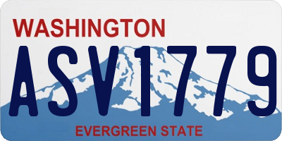 WA license plate ASV1779