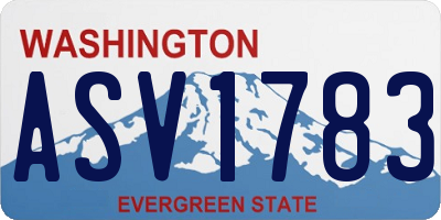 WA license plate ASV1783