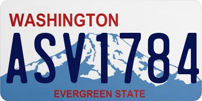 WA license plate ASV1784