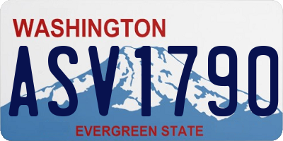WA license plate ASV1790
