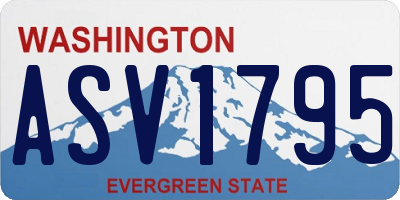 WA license plate ASV1795