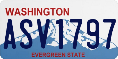 WA license plate ASV1797