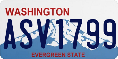 WA license plate ASV1799
