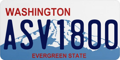 WA license plate ASV1800