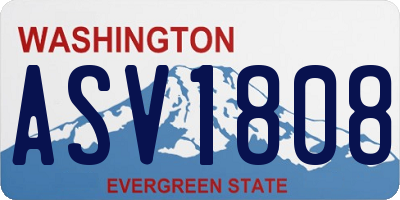 WA license plate ASV1808
