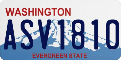 WA license plate ASV1810