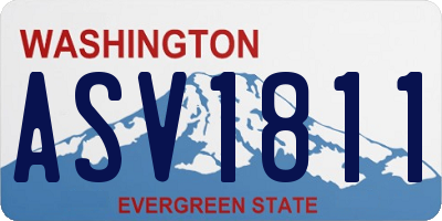 WA license plate ASV1811