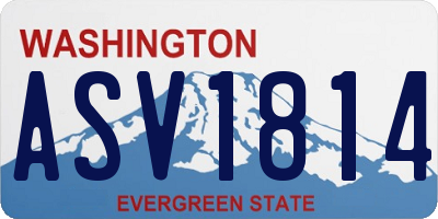 WA license plate ASV1814