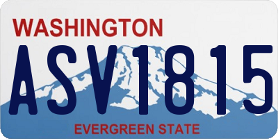 WA license plate ASV1815