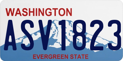 WA license plate ASV1823
