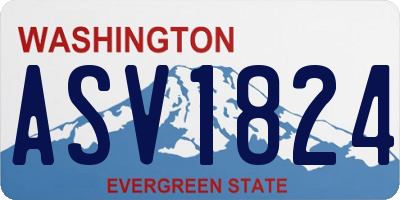 WA license plate ASV1824