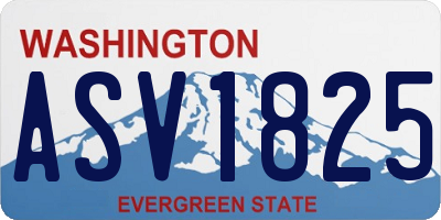 WA license plate ASV1825