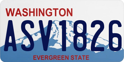 WA license plate ASV1826