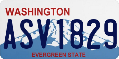WA license plate ASV1829