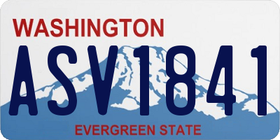 WA license plate ASV1841