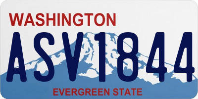 WA license plate ASV1844