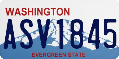 WA license plate ASV1845