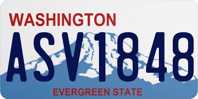 WA license plate ASV1848