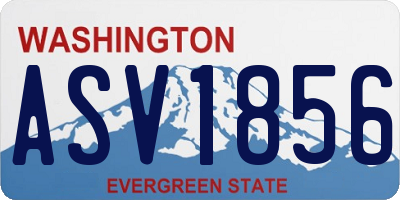 WA license plate ASV1856