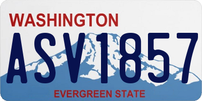 WA license plate ASV1857