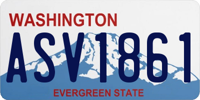WA license plate ASV1861
