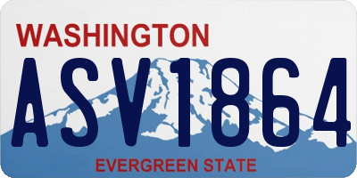WA license plate ASV1864