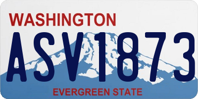 WA license plate ASV1873