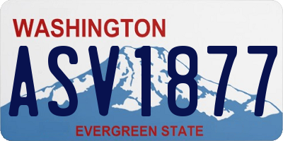 WA license plate ASV1877