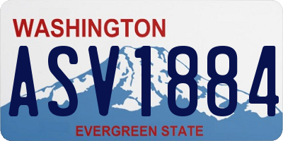 WA license plate ASV1884