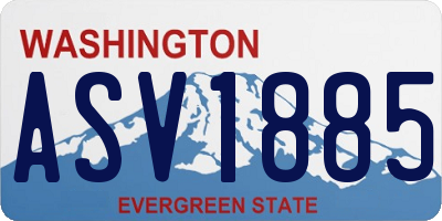 WA license plate ASV1885