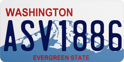 WA license plate ASV1886