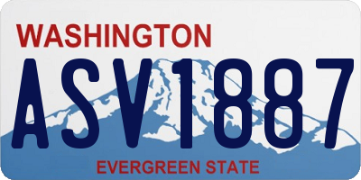 WA license plate ASV1887