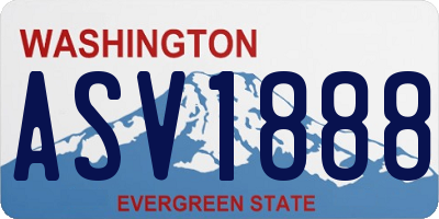 WA license plate ASV1888
