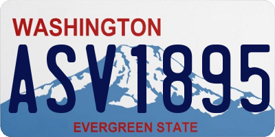 WA license plate ASV1895