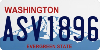 WA license plate ASV1896
