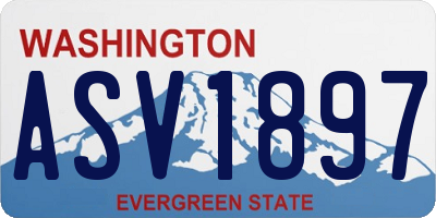 WA license plate ASV1897