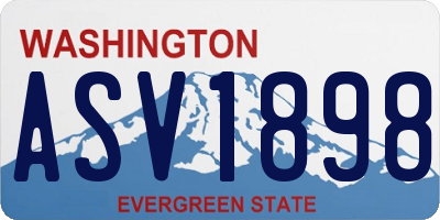 WA license plate ASV1898