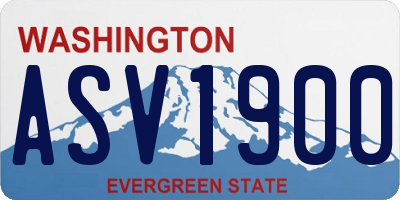 WA license plate ASV1900