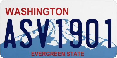 WA license plate ASV1901