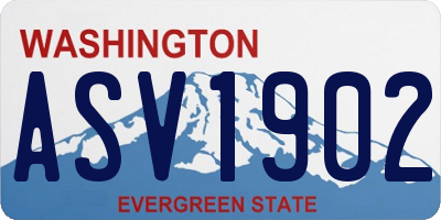 WA license plate ASV1902