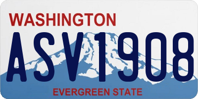 WA license plate ASV1908