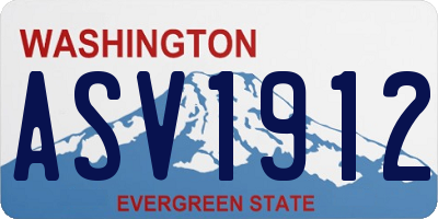 WA license plate ASV1912