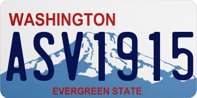 WA license plate ASV1915