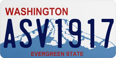 WA license plate ASV1917