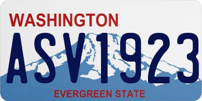 WA license plate ASV1923
