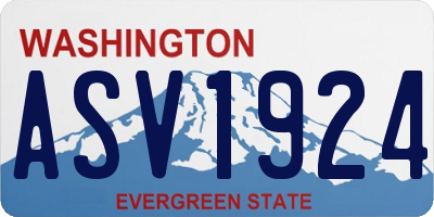 WA license plate ASV1924