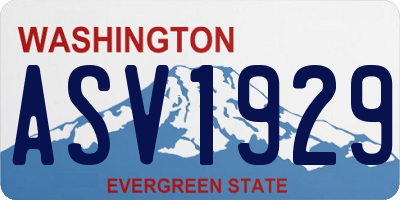 WA license plate ASV1929