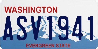 WA license plate ASV1941