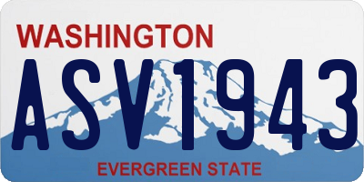 WA license plate ASV1943