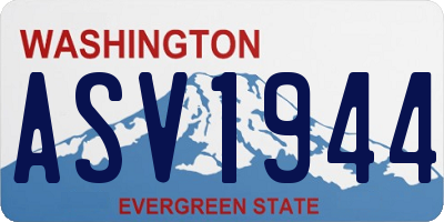 WA license plate ASV1944